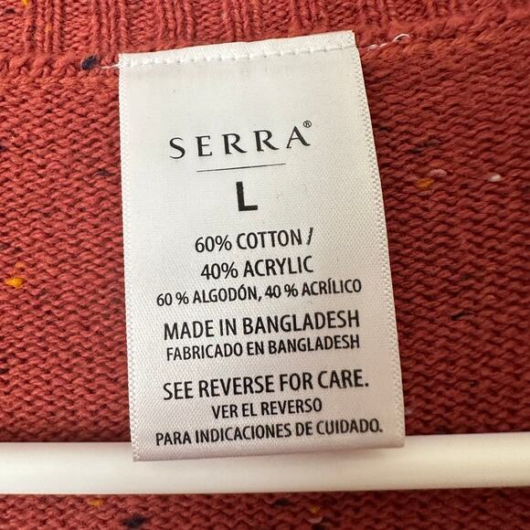 Serra Cardigan Sweater Womens LARGE Open Front Long Pockets Boho Donegal Preppy - Picture 4 of 10